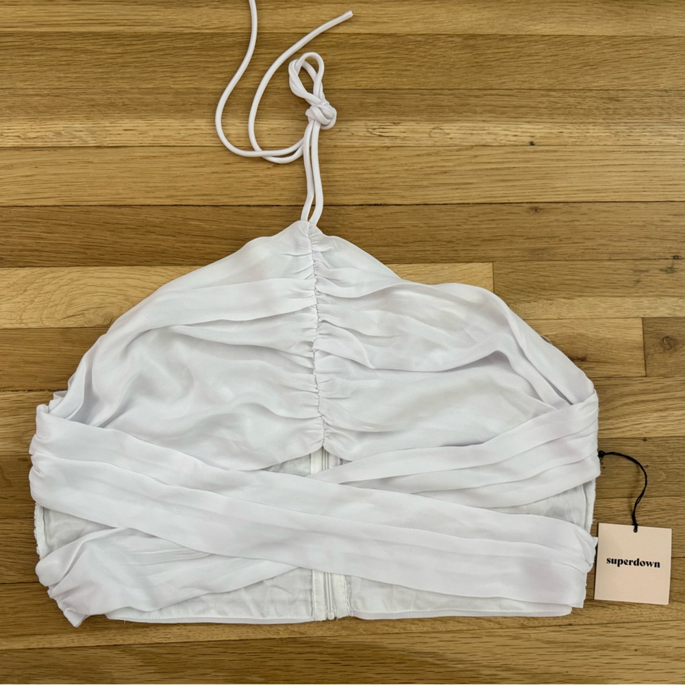 Superdown Harlie Halter Top in White - Picture 3 of 8